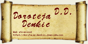 Doroteja Denkić vizit kartica